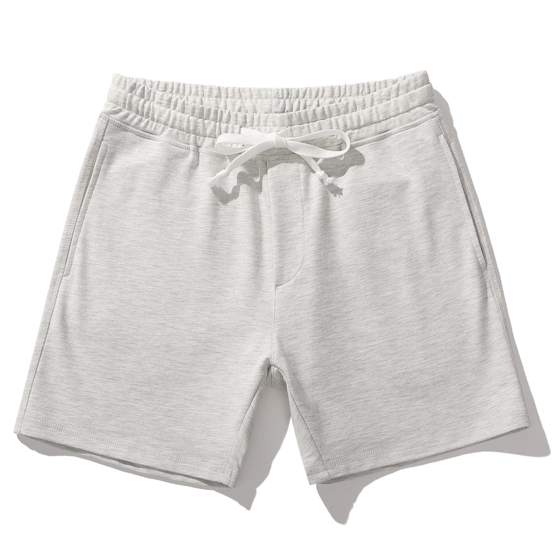 Brand Men'S Casual Shorts 5”Inseam 100% Cotton Athletic Workout Sweat Men Elastic Waist with Drawstring Super Shorts