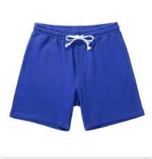 Brand Men'S Casual Shorts 5”Inseam 100% Cotton Athletic Workout Sweat Men Elastic Waist with Drawstring Super Shorts