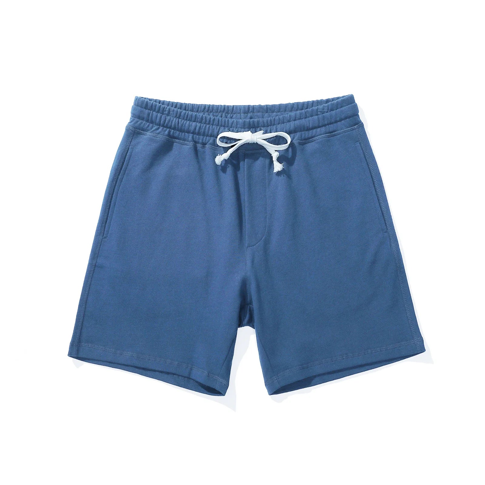 Brand Men'S Casual Shorts 5”Inseam 100% Cotton Athletic Workout Sweat Men Elastic Waist with Drawstring Super Shorts